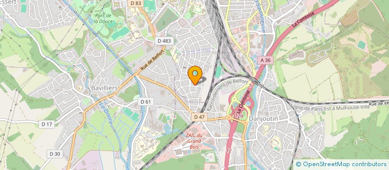 localisation de l'entreprise AE INVEST à BELFORT