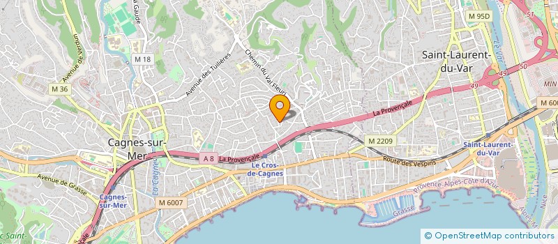 localisation de l'entreprise AE INVEST  CAGNES-SUR-MER