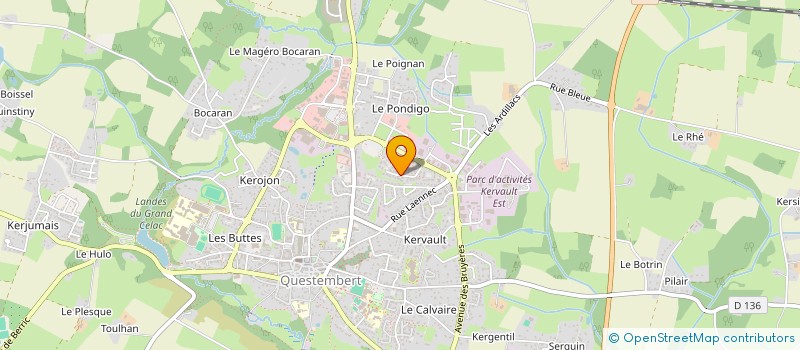 localisation de l'entreprise AE.SERVICES (ALARMES EXTINCTEURS. SERVICES) à QUESTEMBERT