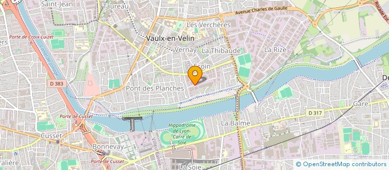 localisation de l'entreprise AE TRANSPORT  VAULX-EN-VELIN