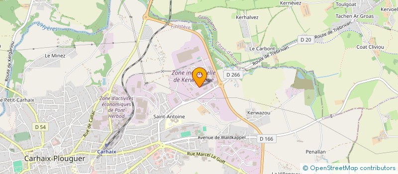 localisation de l'entreprise AEB à CARHAIX-PLOUGUER