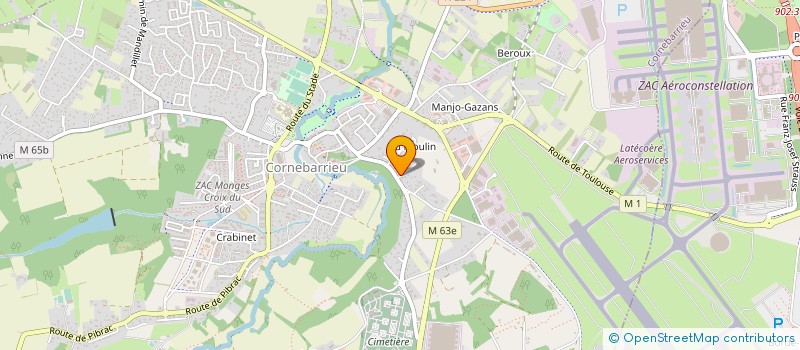 localisation de l'entreprise AEB - DEVELOPPEMENT à CORNEBARRIEU