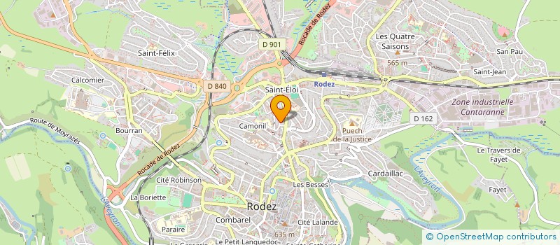 localisation de l'entreprise AEB ELEC à RODEZ