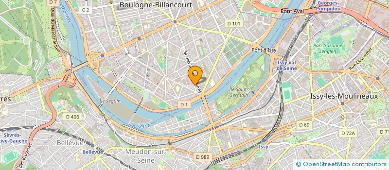 localisation de l'entreprise AEC COUVERTURE à BOULOGNE-BILLANCOURT