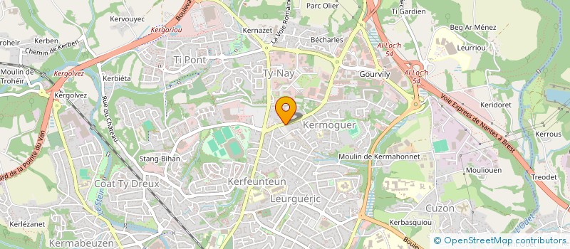 localisation de l'entreprise AEC OUEST 29 à QUIMPER