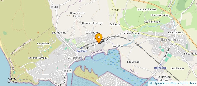 localisation de l'entreprise AECM à BARNEVILLE-CARTERET