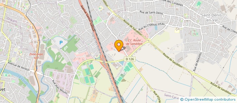localisation de l'entreprise AEDC à SAINT-JEAN-LE-BLANC