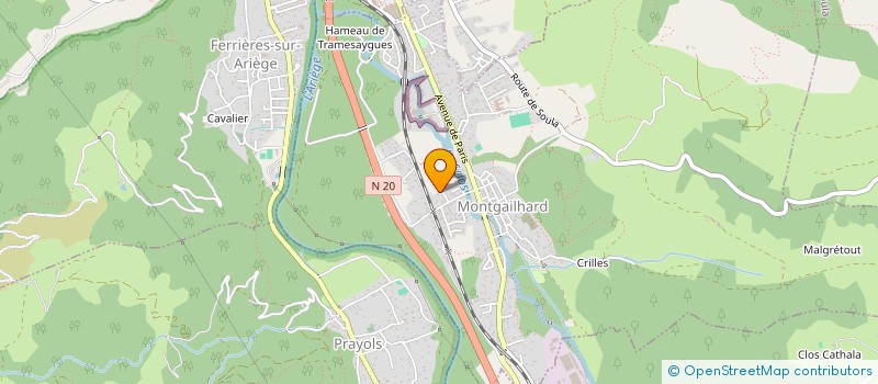 localisation de l'entreprise AEDES à MONTGAILHARD