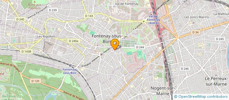 localisation de l'entreprise AEDIFICE AMENAGEMENT à FONTENAY-SOUS-BOIS