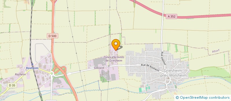 localisation de l'entreprise AEDIFIS  GRIESHEIM-PRES-MOLSHEIM
