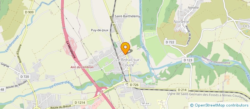 localisation de l'entreprise AEDT CMP  LE BREUIL-SUR-COUZE