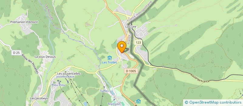 localisation de l'entreprise AEF39  LES ROUSSES