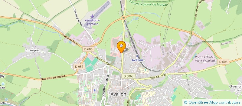 localisation de l'entreprise AEFG OPTIQUE  AVALLON