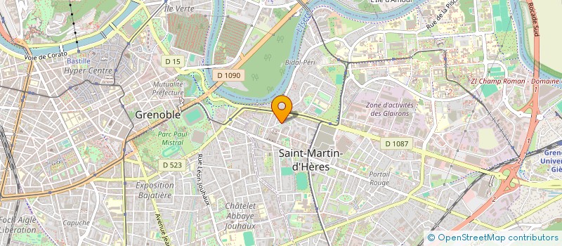 localisation de l'entreprise AEFTI (ASS ENSEIG FORMAT TRAV IMMIGRES) à SAINT-MARTIN-D'HERES