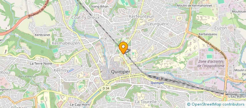 localisation de l'entreprise AEG à QUIMPER