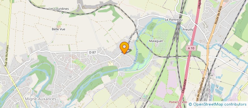 localisation de l'entreprise AEGINA LOCATIONS  MIGNE-AUXANCES