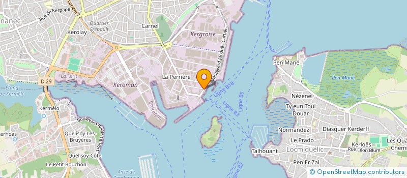 localisation de l'entreprise AEGIS ENVIRONNEMENT à LORIENT