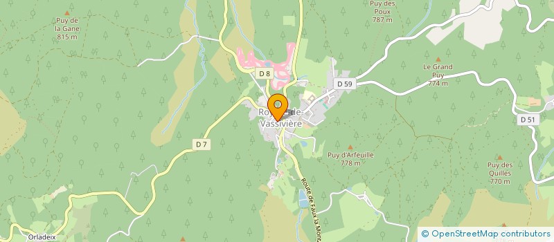 localisation de l'entreprise AEJP  ROYERE-DE-VASSIVIERE