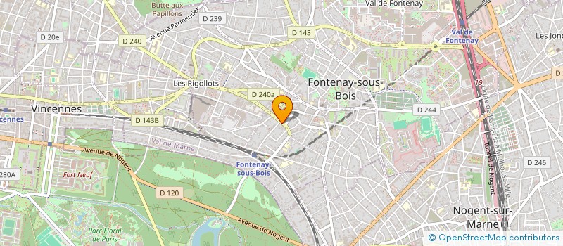 localisation de l'entreprise AELAN à FONTENAY-SOUS-BOIS