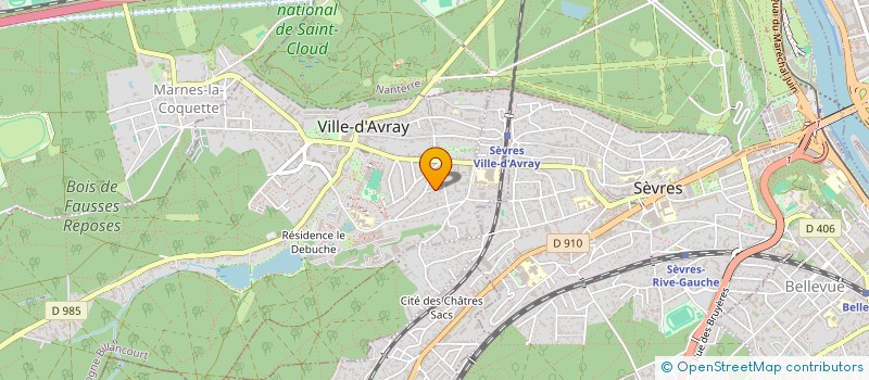 localisation de l'entreprise AELIUM  VILLE-D'AVRAY