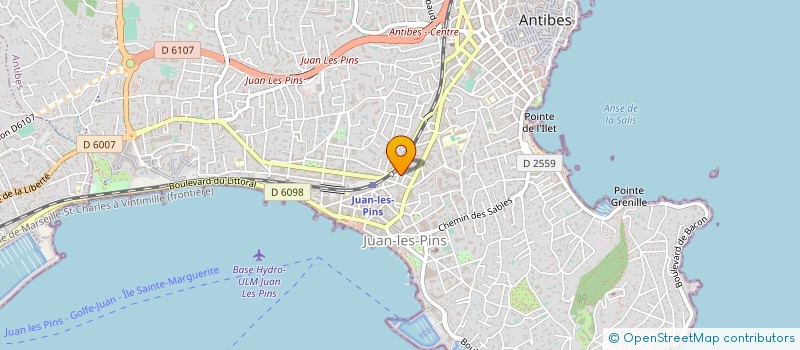 localisation de l'entreprise AELLE PARTNER à ANTIBES