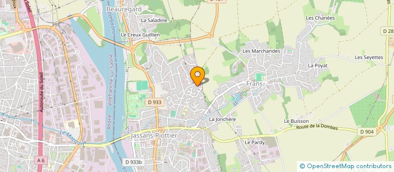 localisation de l'entreprise AELONAXE  JASSANS-RIOTTIER