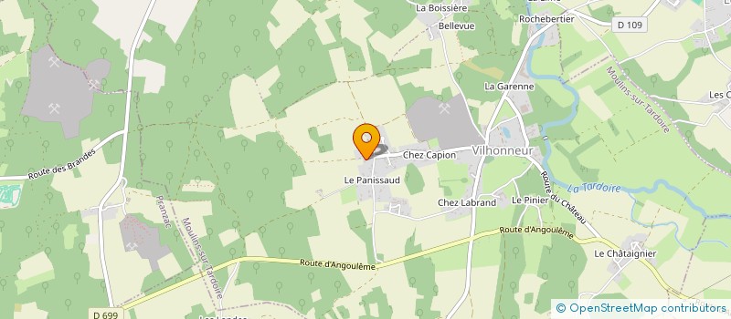 localisation de l'entreprise AEM ROUGIER à MOULINS-SUR-TARDOIRE