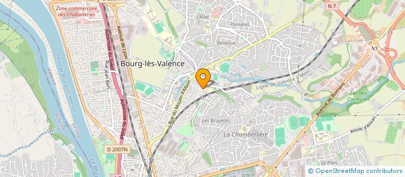 localisation de l'entreprise AEMMA ( AMIS DE L' ECOLE MATERNELLE DU MOULIN D' ALBON) à BOURG-LES-VALENCE