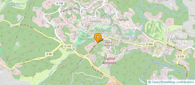 localisation de l'entreprise AEP  VALBONNE