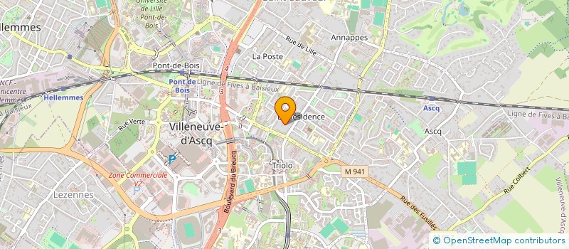 localisation de l'entreprise AEP - ASSOCIATION POUR L'EXPRESSION DES PASSIONS ARTISTIQUES  VILLENEUVE-D'ASCQ