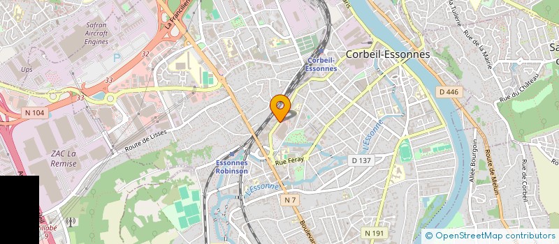 localisation de l'entreprise AEP COMMUNICATION à CORBEIL-ESSONNES
