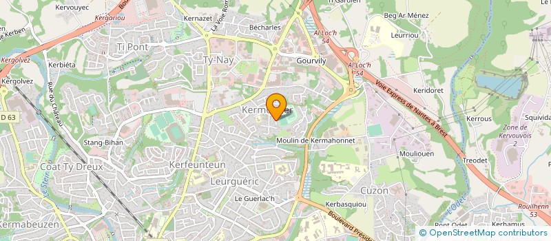 localisation de l'entreprise AEP DIWAN KEMPER à QUIMPER