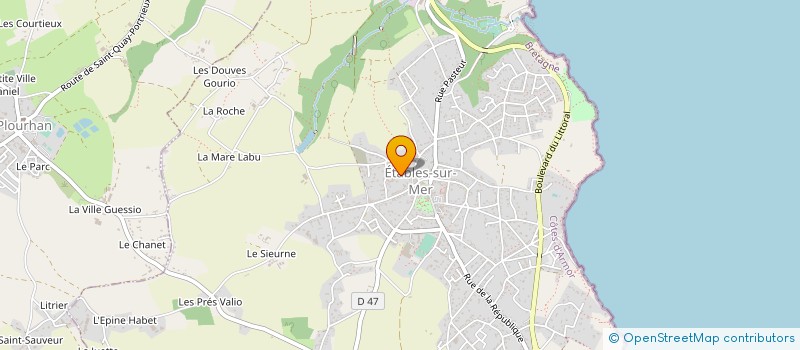 localisation de l'entreprise AEP OGEC à BINIC-ETABLES-SUR-MER