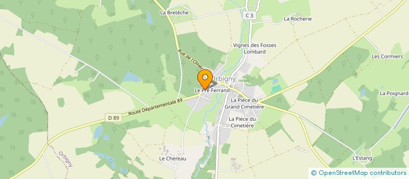 localisation de l'entreprise AEPB (ARTISAN ELECTRICIEN PASCAL BODARD)  ORBIGNY