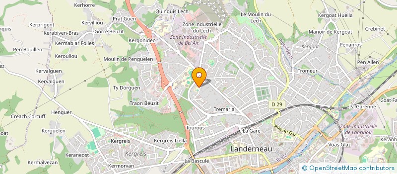 localisation de l'entreprise AEPEC à LANDERNEAU