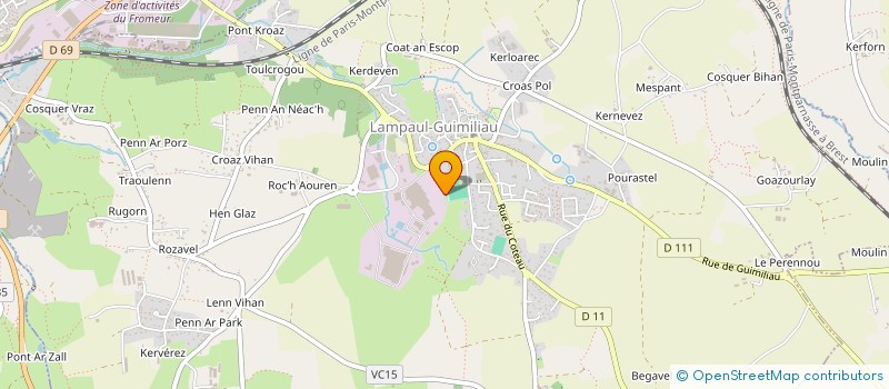 localisation de l'entreprise AEPEC  PLOUGOURVEST