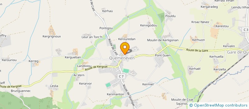 localisation de l'entreprise AEPEC  QUEMENEVEN