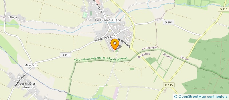 localisation de l'entreprise AER 17  LE GUE-D'ALLERE