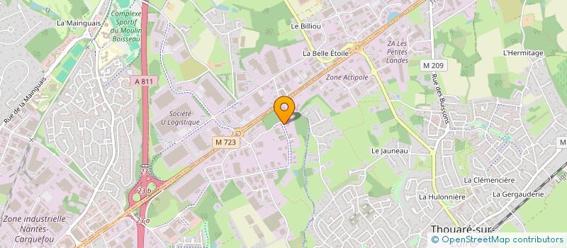 localisation de l'entreprise AERAULIQUE-THERMIQUE-INDUSTRIE-BATIMENT à SAINTE-LUCE-SUR-LOIRE