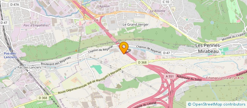 localisation de l'entreprise AERAUTEC à LES PENNES MIRABEAU