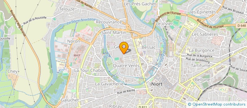 localisation de l'entreprise AERB à NIORT