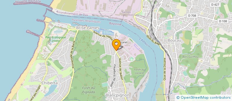 localisation de l'entreprise AERBOARD  BAYONNE