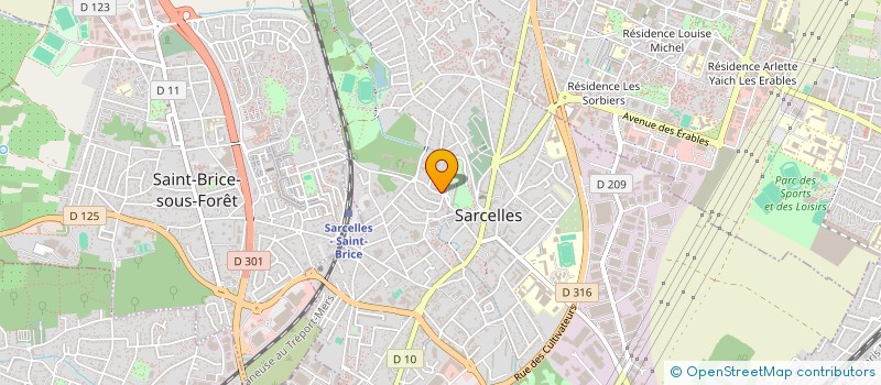 localisation de l'entreprise AEREL 05  SARCELLES