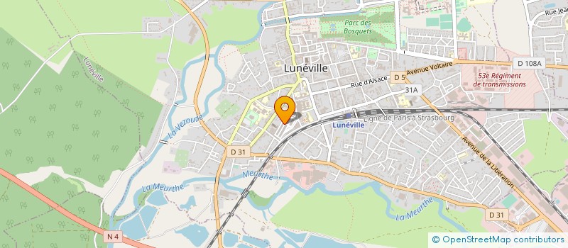 localisation de l'entreprise AERIADES à LUNEVILLE