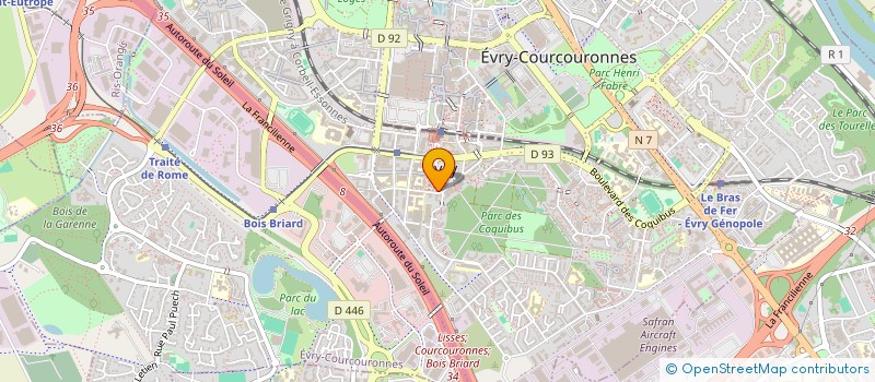 localisation de l'entreprise AERIS à EVRY-COURCOURONNES