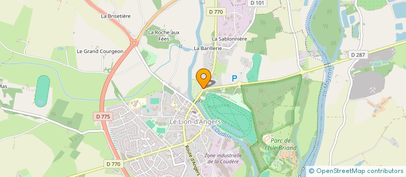 localisation de l'entreprise AERIUS DEVELOPPEMENT  LE LION D'ANGERS