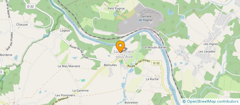 localisation de l'entreprise AERO 2 B à SAINT-YRIEIX-SOUS-AIXE