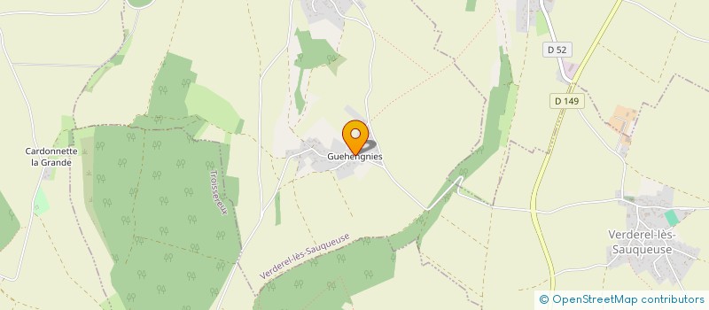 localisation de l'entreprise AERO 3D à VERDEREL-LES-SAUQUEUSE