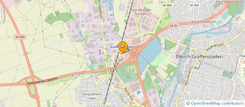localisation de l'entreprise AERO 67 à GEISPOLSHEIM