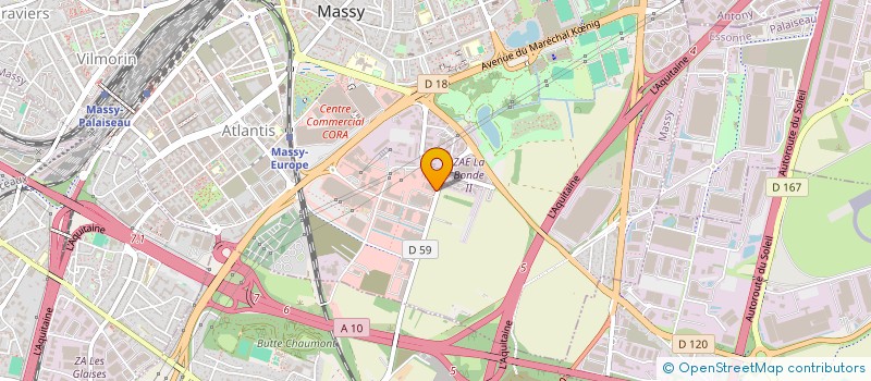 localisation de l'entreprise AERO 91 à MASSY